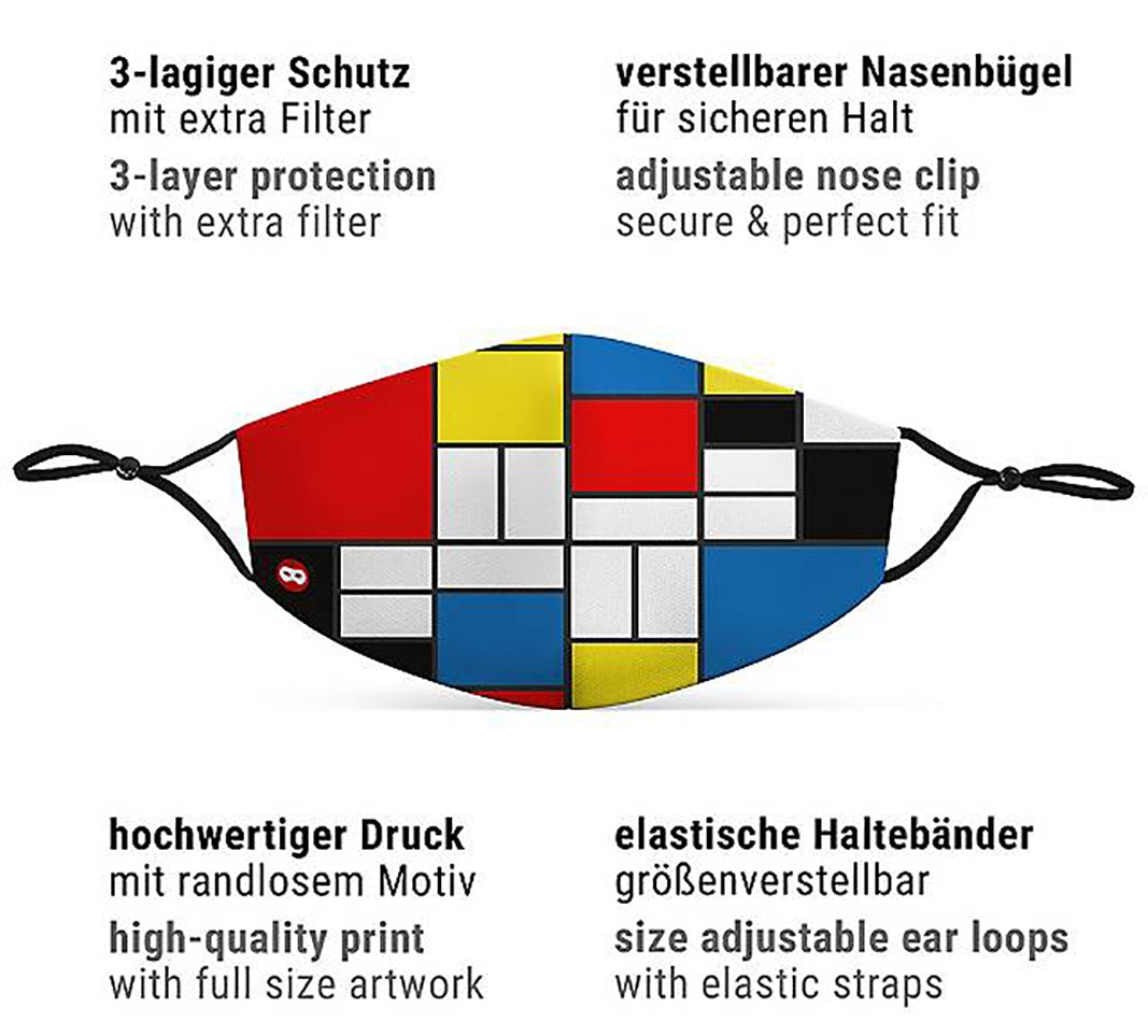 Mund-Nasen-Maske Mondrian - 3