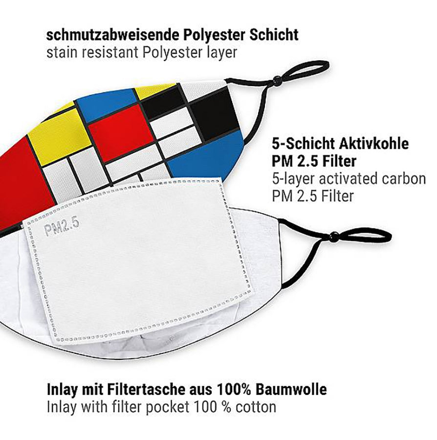 Mund-Nasen-Maske Mondrian - 4