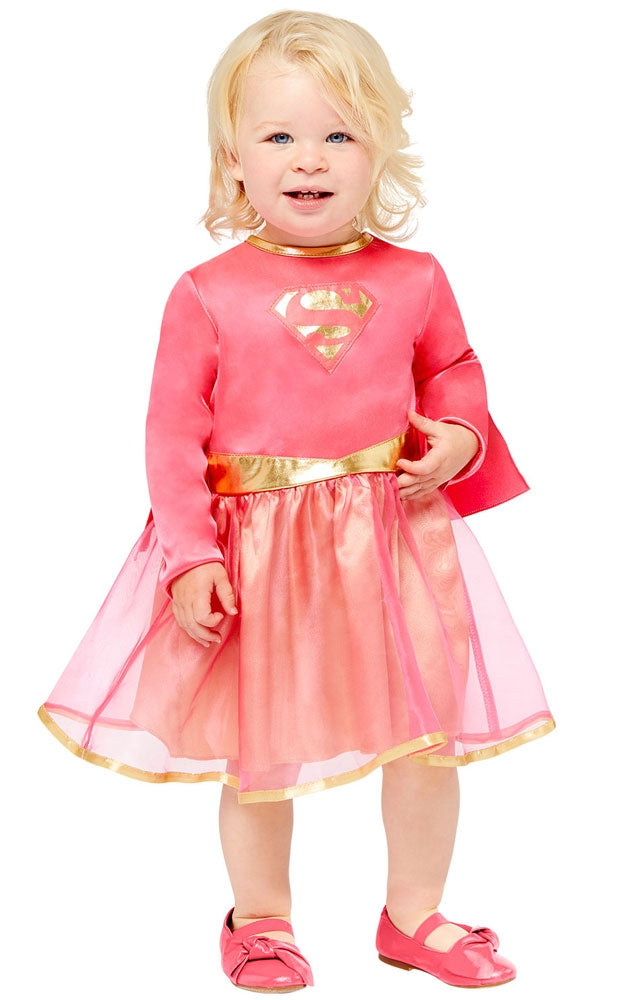 Mini Pink Supergirl Kostüm für Babys und Kleinkinder - 1