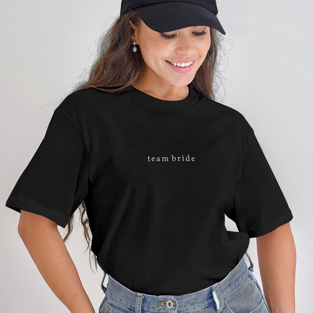 T-Shirt Team Bride Größe L in Schwarz 1