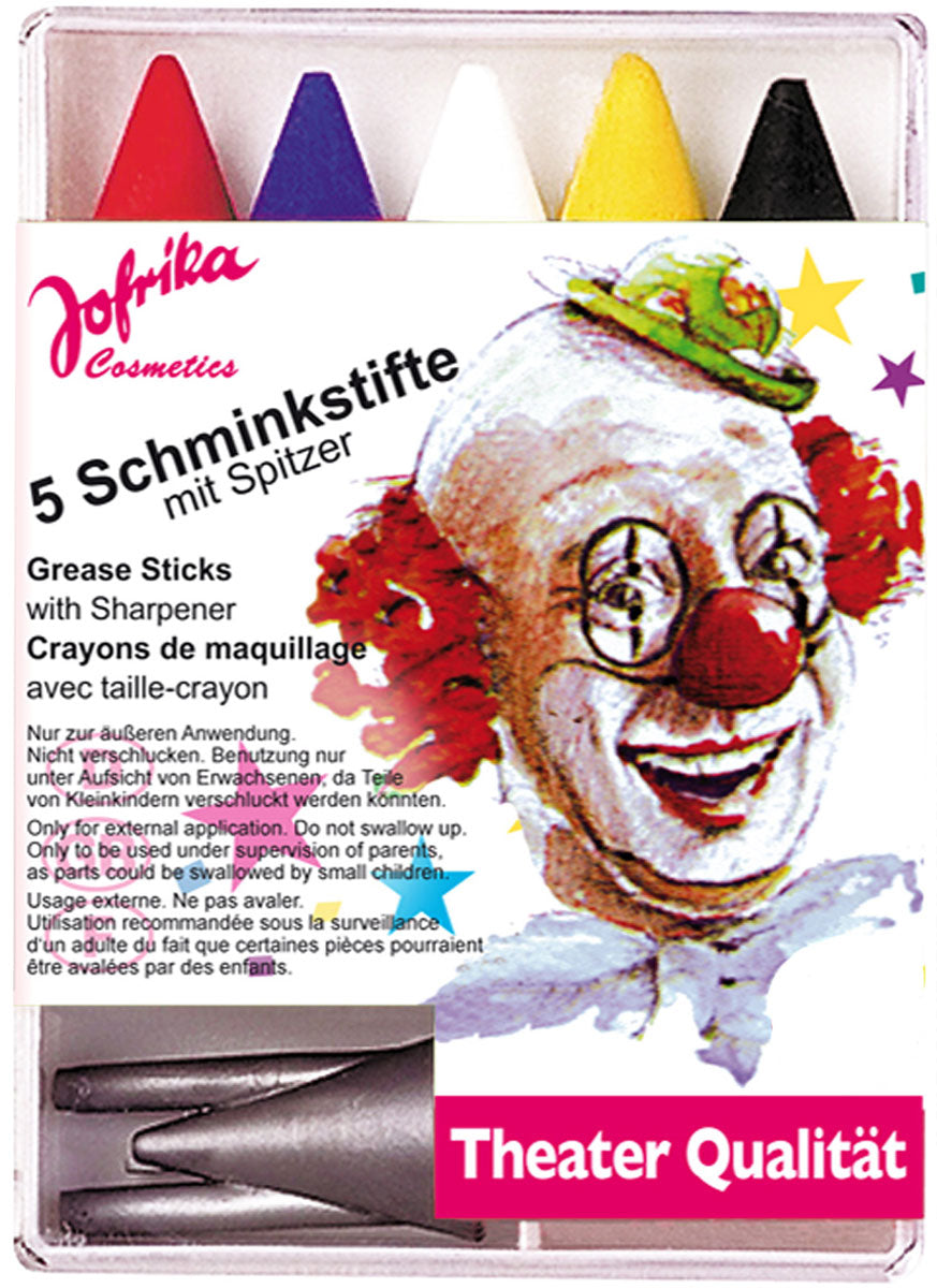 Theater Schmink Stifte mit Spitzer - 1