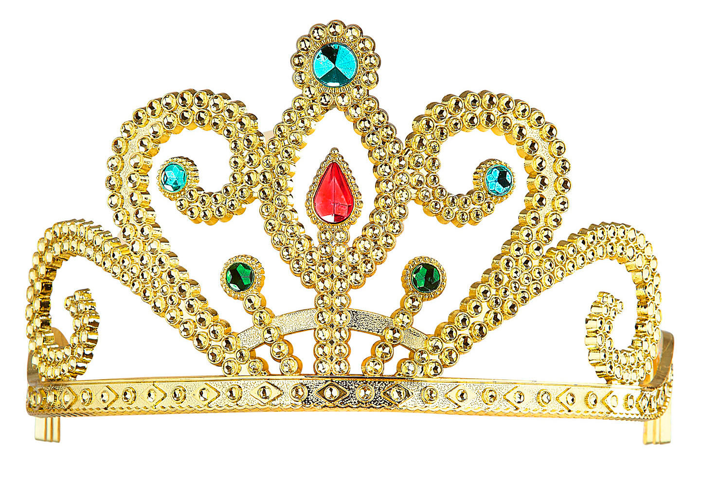 Tiara gold mit Edelsteinen - 1