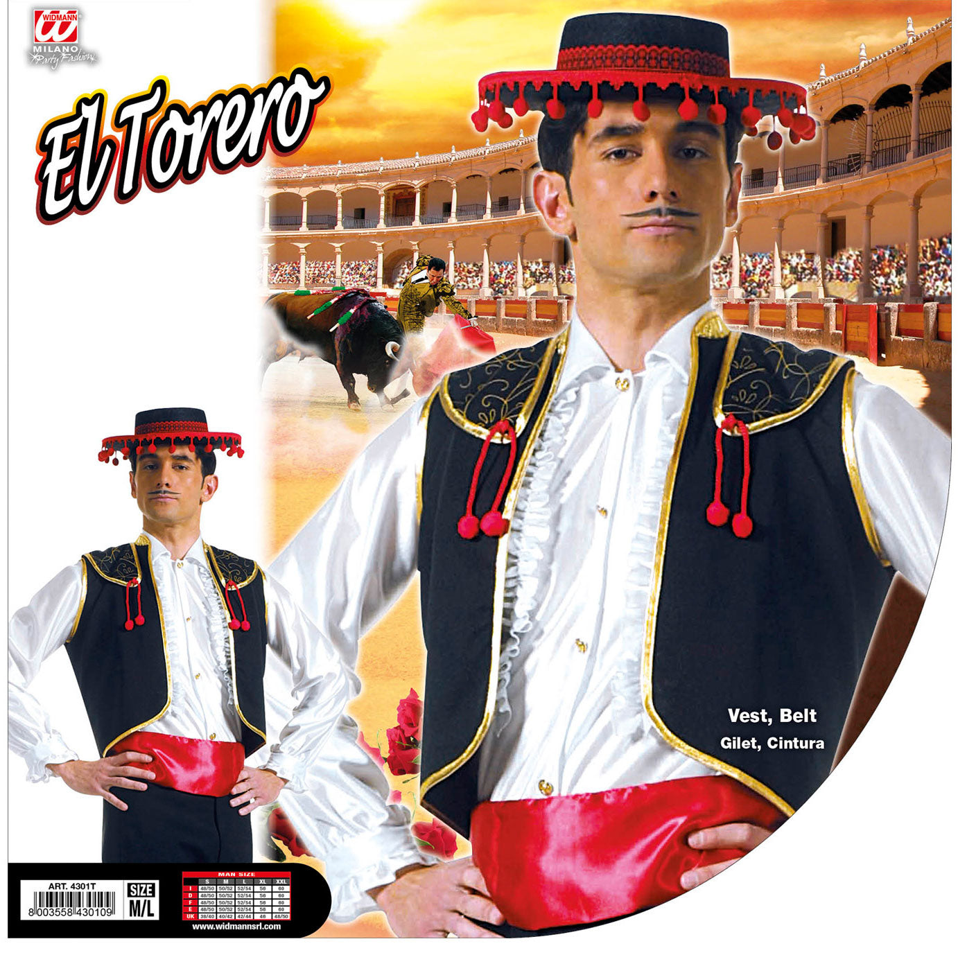 El Torero Spanier Weste mit Gürtel - 3