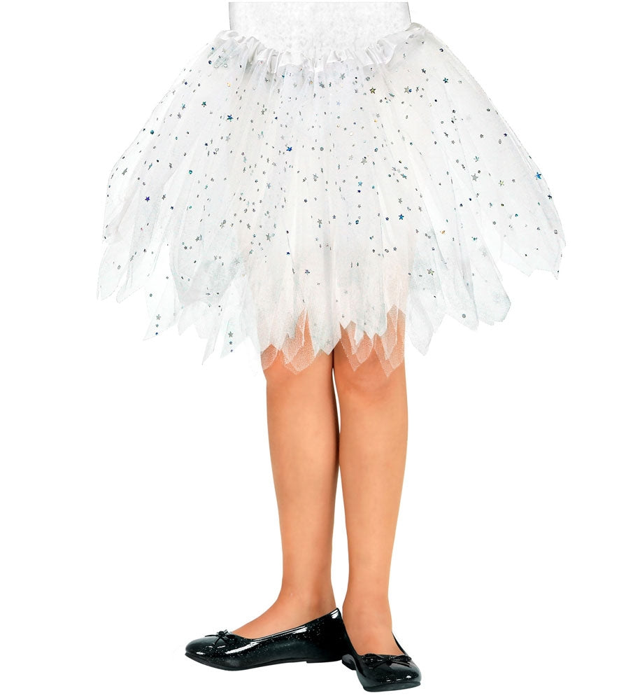 Glitzer Tutu für Mädchen weiß - 1