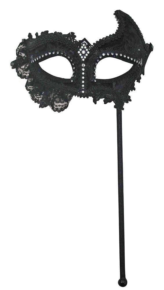 Venezianische Maske Mit Haltestab 1