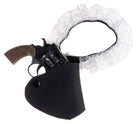 Verbrecherin Strumpfband mit Holster und Waffe 1