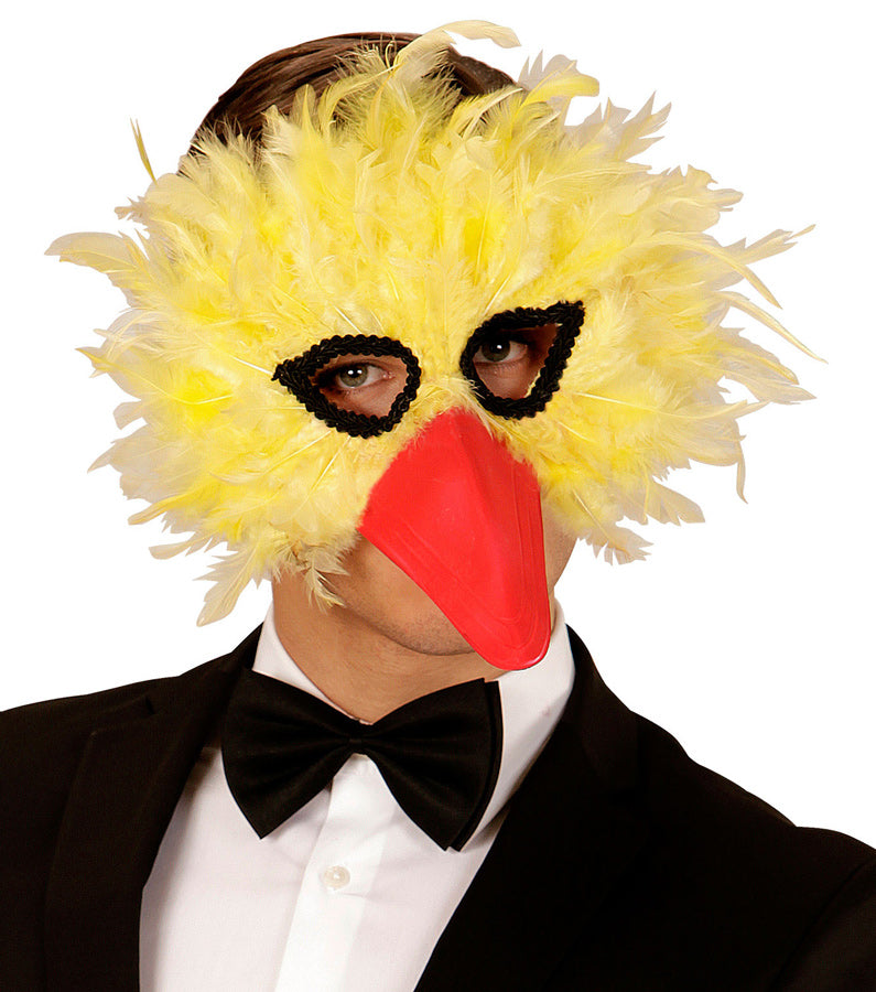 Vogelmaske mit gelben Federn - 3