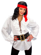 Weiße Piratenbluse für Damen - 1