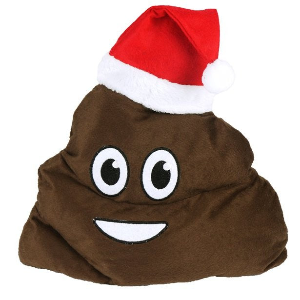 Weihnachtsmütze Happy Kackhaufen Emoji 1