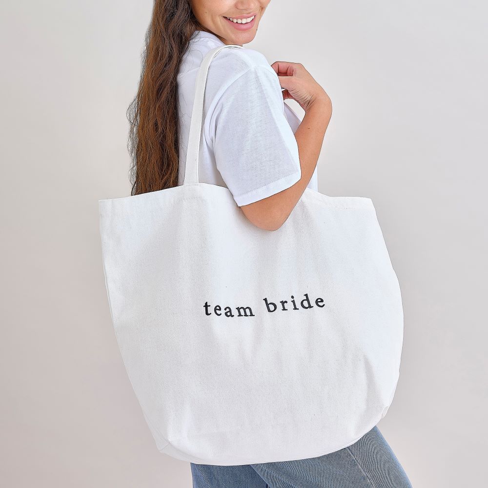 Weiße Team Bride Tragetasche 55cm x 72cm 1