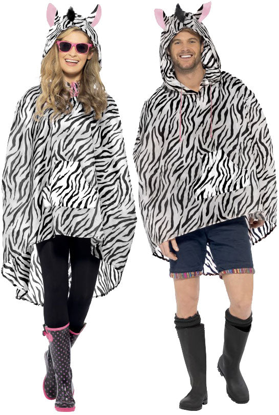 Zebra Party Poncho Regenschutz - 1