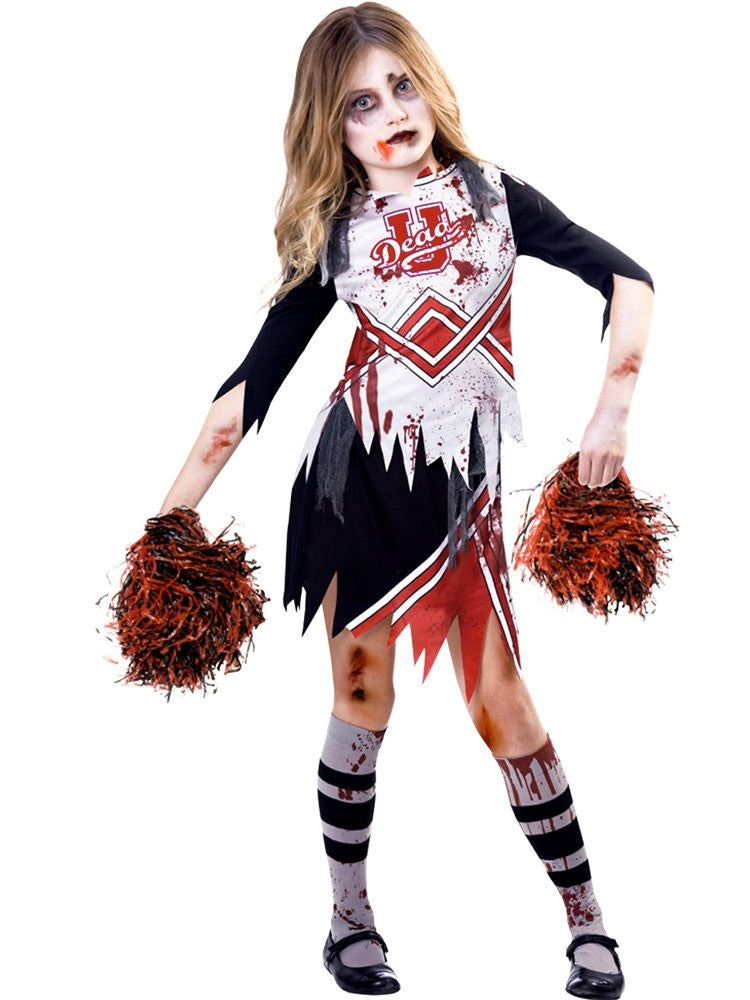 Zombie Red Cheerleader Kinderkostüm - 1